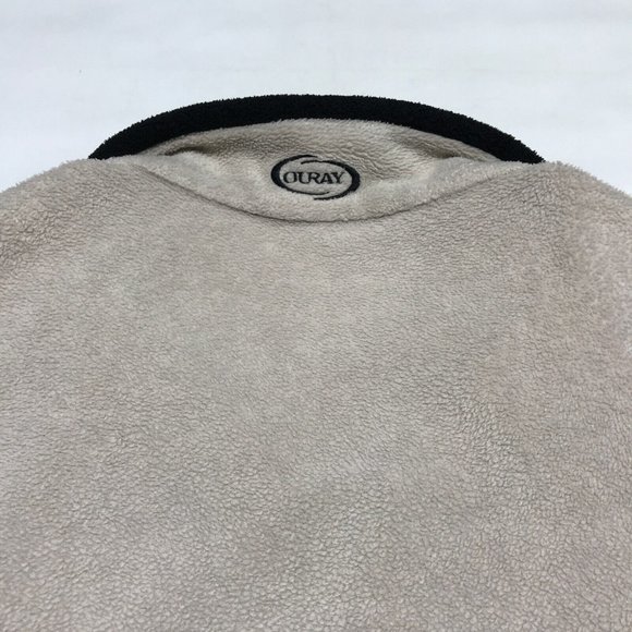 VTG Ouray Off-White Fleece Full Zip Vest Sleeveless Jacket Mens XL - Picture 5 of 5